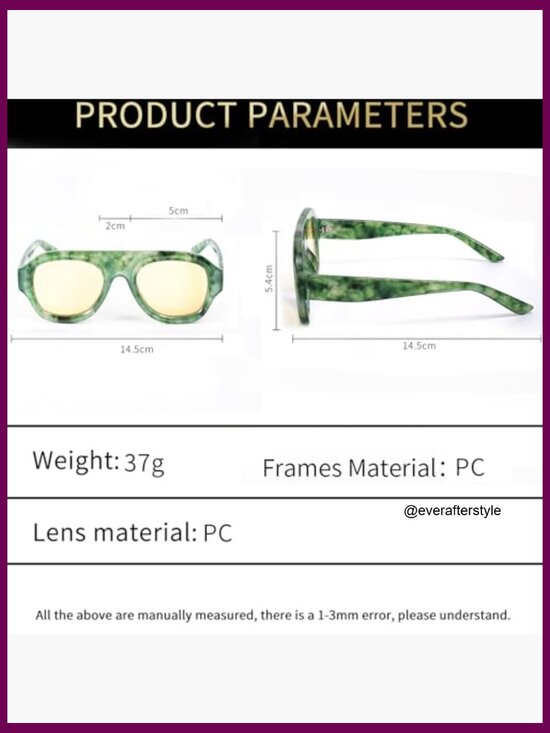 Plastic Retro Aviator Sunglasses Oversized Shield Style main image 5